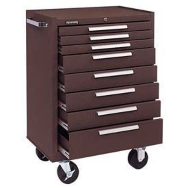 Kennedy K1800 Series Roller Cabinet, 8 Drawer, Brown, 27 in W x 18 in D x 39 in H 378XB
